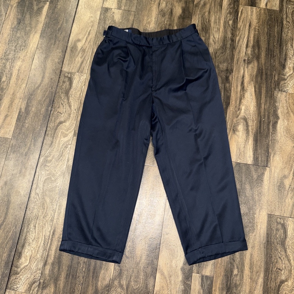 Polo Ralph Lauren Men's Navy Blue Pleated-Front Dress Pants Size‎ 36x34